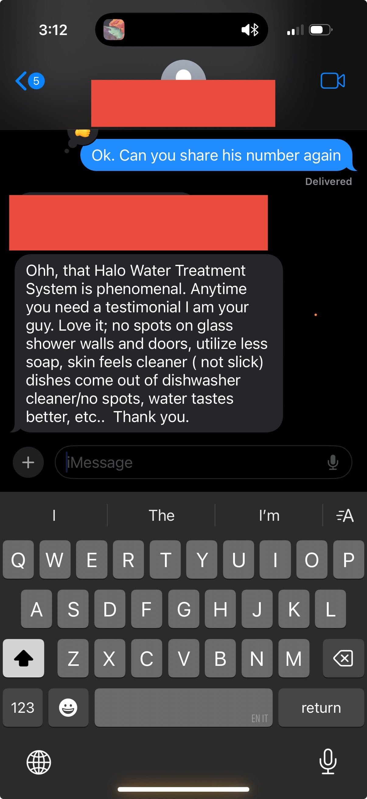 Project Halo Water Treatment Success Testimonial image